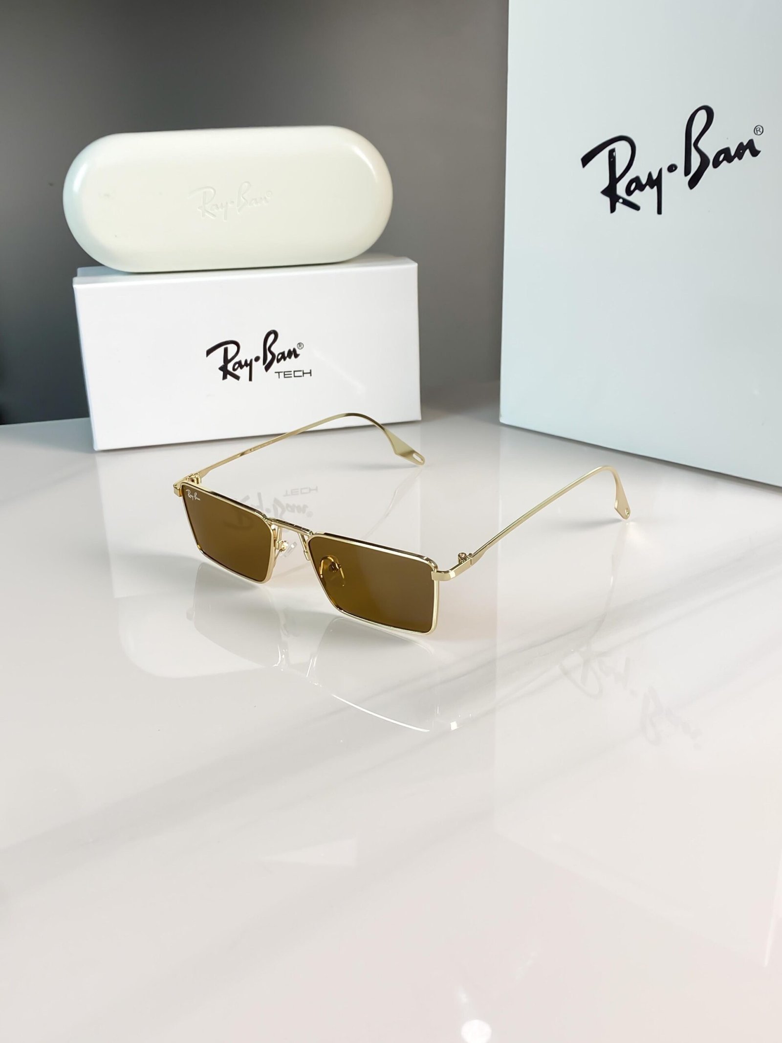 RAYBAN GOLD BROWN 1010 😍🔥